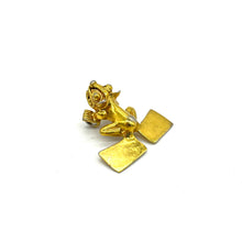 Load image into Gallery viewer, Gold Tone Tribal Frog Pendant
