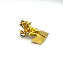 Load image into Gallery viewer, Gold Tone Tribal Frog Pendant
