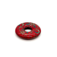 Load image into Gallery viewer, Vintage Chinese Hand Painted Donut Pendant
