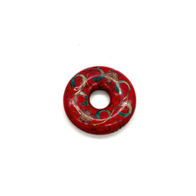 Load image into Gallery viewer, Vintage Chinese Hand Painted Donut Pendant
