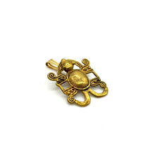 Load image into Gallery viewer, Gold Tone Tribal Turtle Pendant
