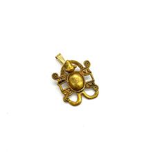 Load image into Gallery viewer, Gold Tone Tribal Turtle Pendant
