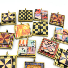 Load image into Gallery viewer, Random Handmade Metal &amp; Paper Pendant

