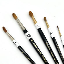 Load image into Gallery viewer, Artists Kolinsky Sable Paintbrush Set (3 Richeson, 2 Isabey)
