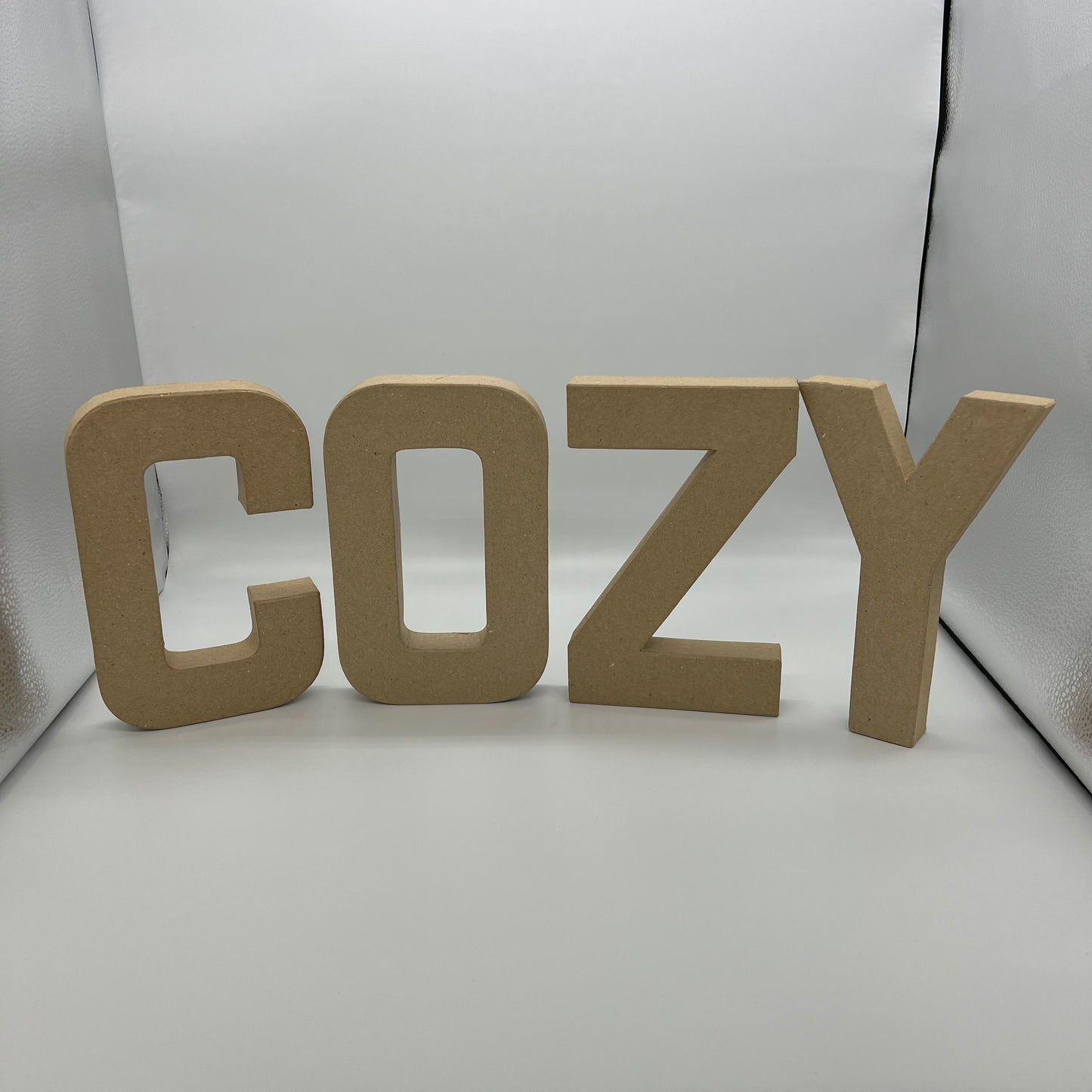 C-O-Z-Y Cardboard Letters