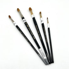 Load image into Gallery viewer, Artists Kolinsky Sable Paintbrush Set (3 Richeson, 2 Isabey)
