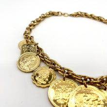 Load image into Gallery viewer, Franklin Mint Golden Caribbean Coin Necklace (24k Gold Plate)
