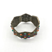 Load image into Gallery viewer, Coral, Turquoise, and Amethyst Filagre Bracelet
