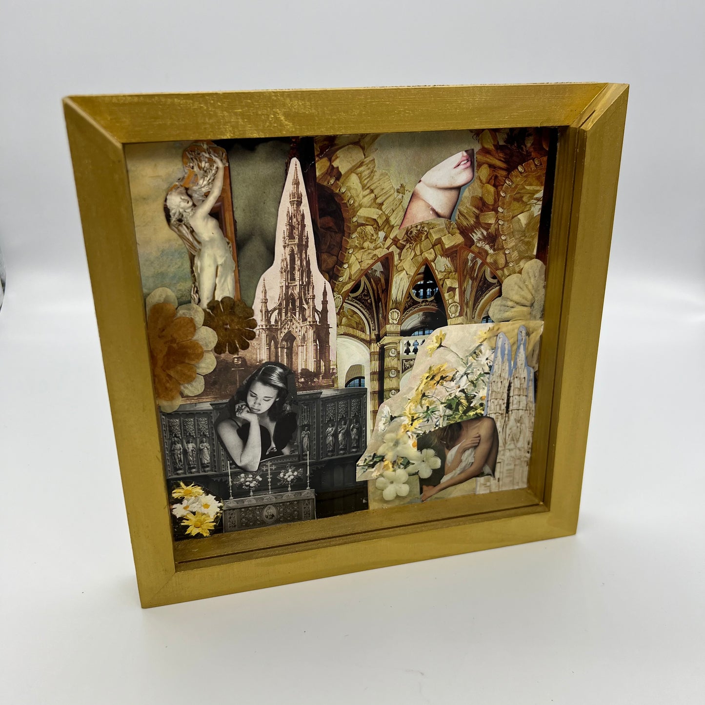 Collage in Wood Frame