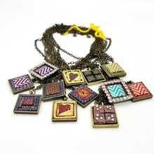 Load image into Gallery viewer, Mystery Handmade Metal &amp; Paper Pendant Necklace
