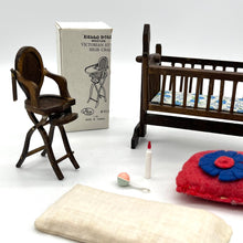 Load image into Gallery viewer, Vintage Miniature Dollhouse Nursery Set

