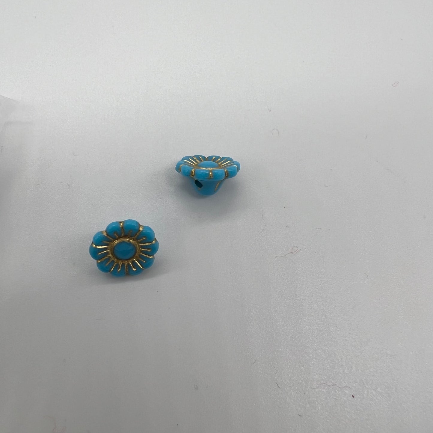 Sweet Blue and Gold Beads