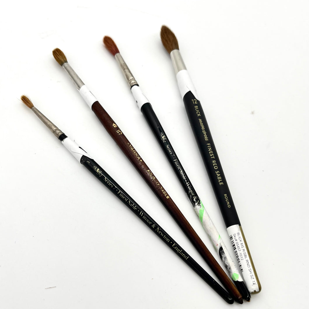 Set of Sable Painting Brushes