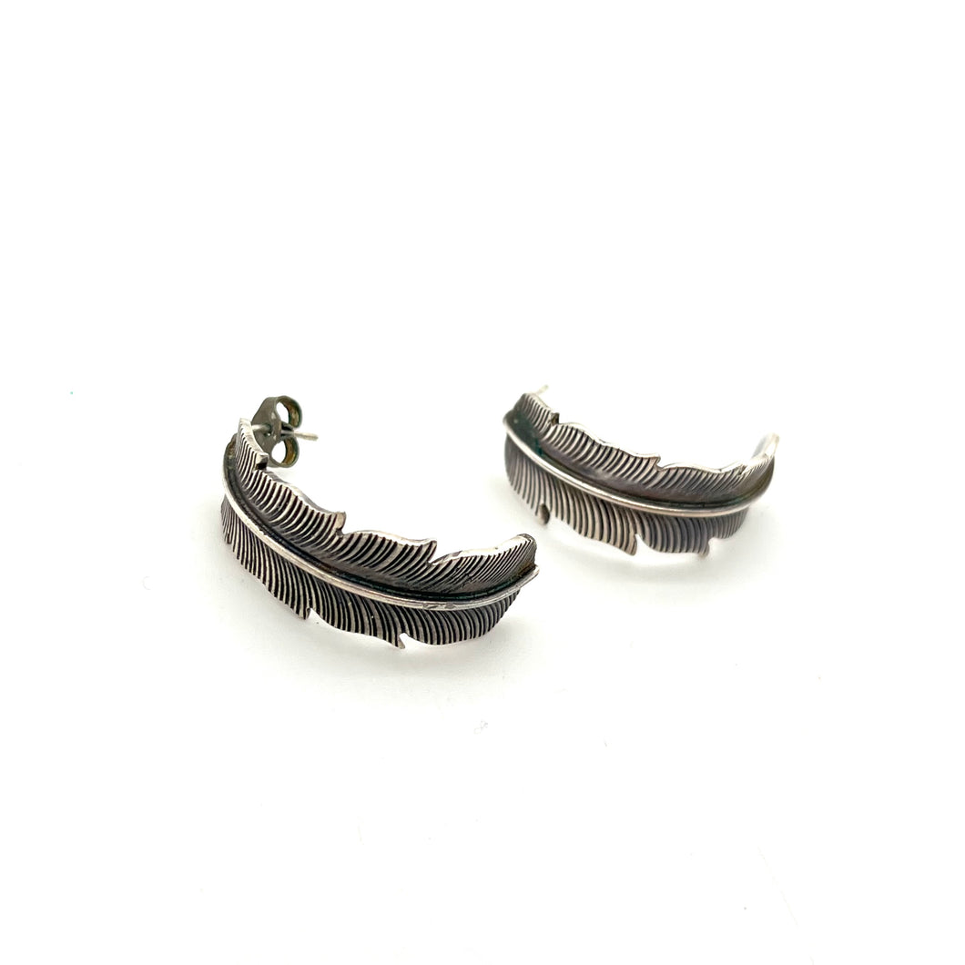 925 Sterling Feather Earrings