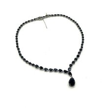 Load image into Gallery viewer, Spooky Black Sapphire &amp; Sterling Silver Collar Necklace (28 ct. t.w.)
