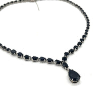 Load image into Gallery viewer, Spooky Black Sapphire &amp; Sterling Silver Collar Necklace (28 ct. t.w.)
