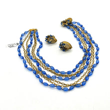 Load image into Gallery viewer, Vintage Miriam Haskell Necklace &amp; Clip-on Earrings Set
