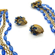 Load image into Gallery viewer, Vintage Miriam Haskell Necklace &amp; Clip-on Earrings Set
