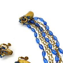 Load image into Gallery viewer, Vintage Miriam Haskell Necklace &amp; Clip-on Earrings Set
