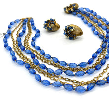 Load image into Gallery viewer, Vintage Miriam Haskell Necklace &amp; Clip-on Earrings Set
