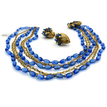 Load image into Gallery viewer, Vintage Miriam Haskell Necklace &amp; Clip-on Earrings Set
