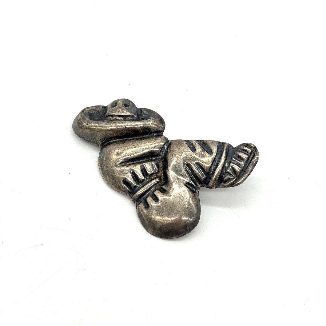 1940's Aguilar Design Siesta Man Brooch (Silver, Mexico)