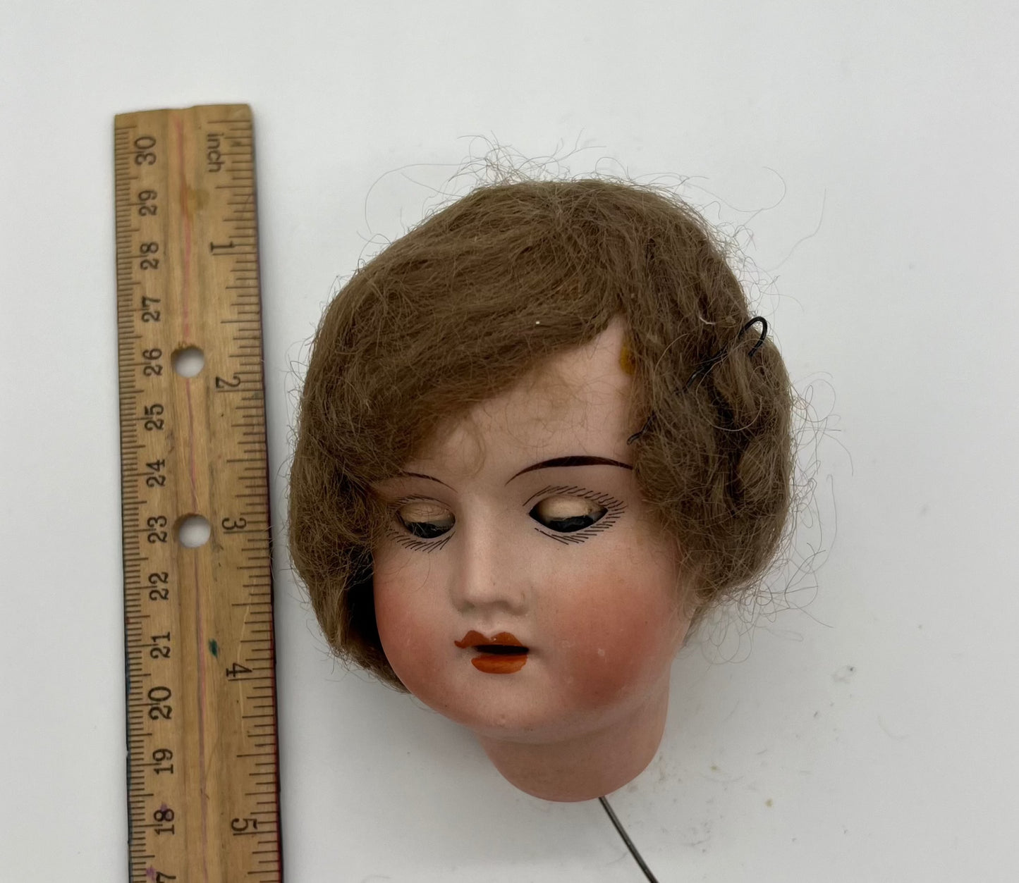 1960s Vintage Doll Head with Support Rod