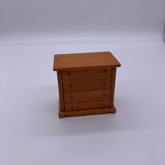 Vintage Miniature Scale Short 4 Drawer Dresser Toncoss Sturbridge