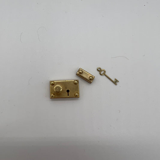 Vintage Miniature Scale Lock and Key Chrysnbon/Judy Berman