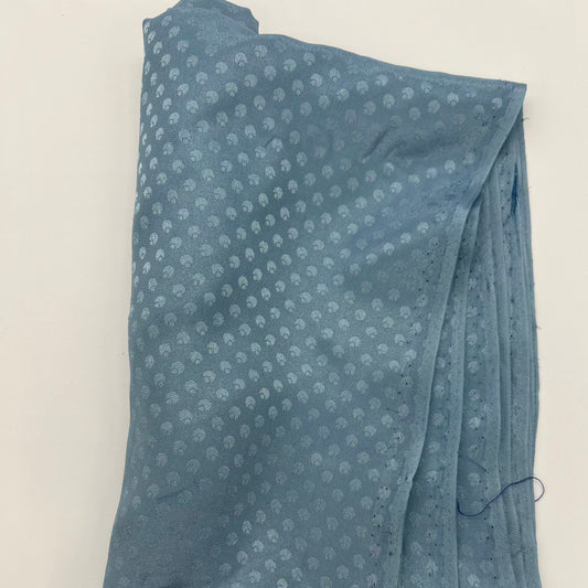 Blue Spotted Silky Fabric