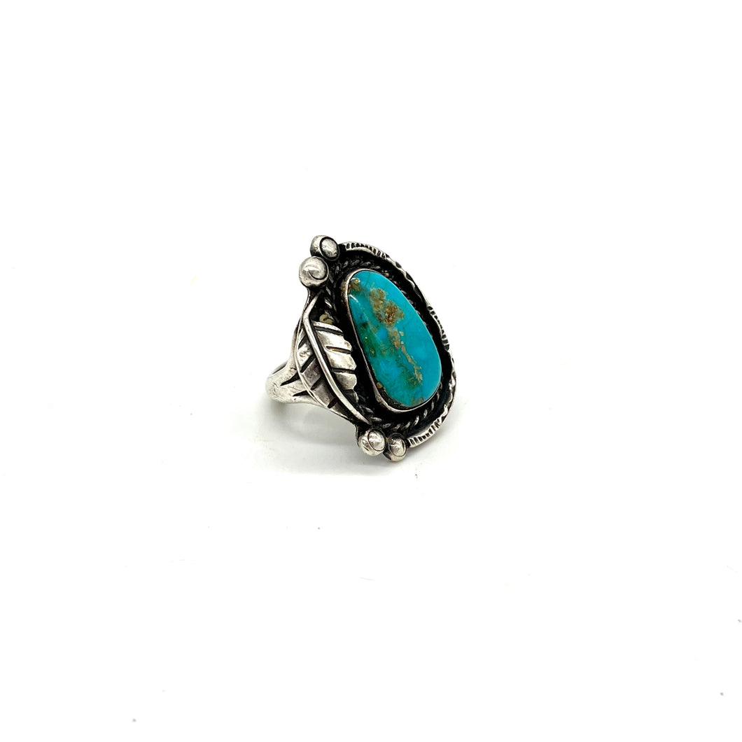 Turquoise and Silver Ring (size 7)