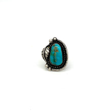 Load image into Gallery viewer, Turquoise and Silver Ring (size 7)
