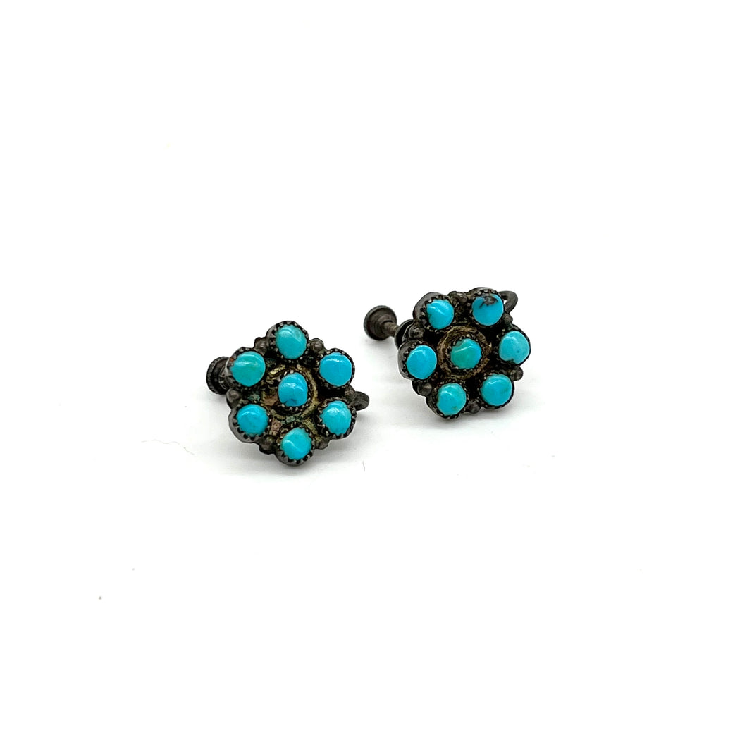Vintage Sterling & Turquoise Earrings