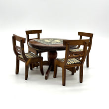 Load image into Gallery viewer, Vintage Miniature Dollhouse Table &amp; Chair Set

