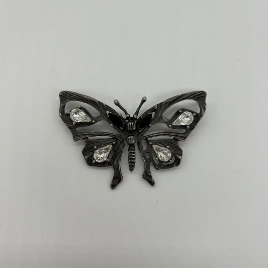 Rhinestone Butterfly Pin