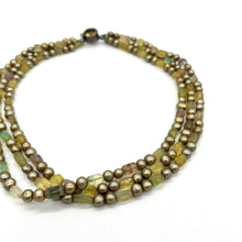 Load image into Gallery viewer, Beaded Necklace (Freshwater Pearl, Fluorite, Citrine, Sterling)
