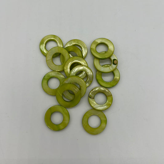 70s Green Circular Beads