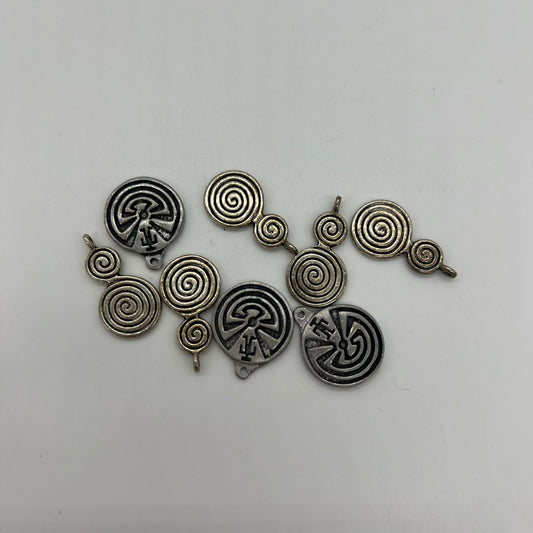 Aztec Style Spiral Pendants