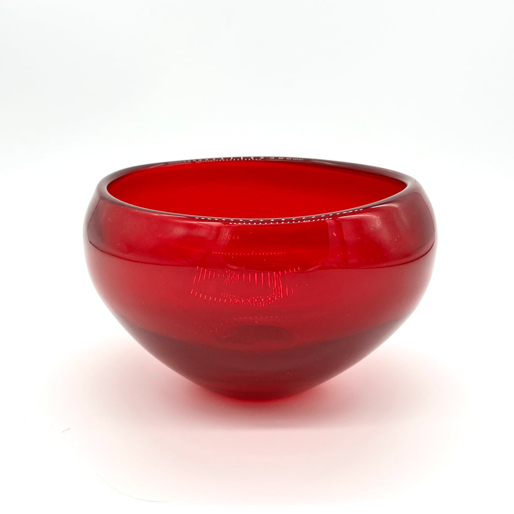 Vintage Blood-Red Glass Dish