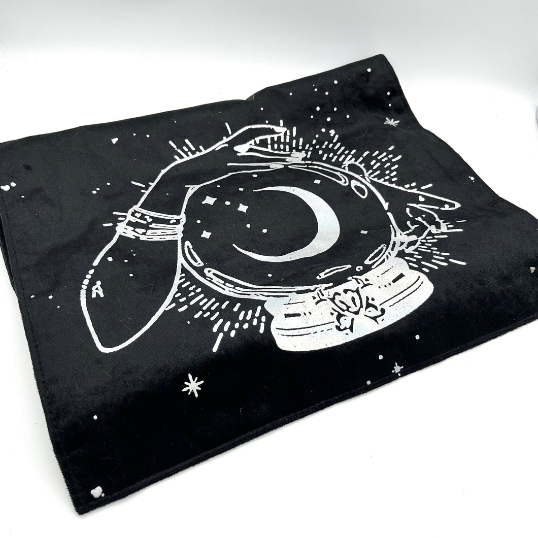 Black Velvety Halloween Table Runner