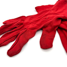 Load image into Gallery viewer, Vintage Handmade Blood-Red Gloves
