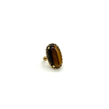 Load image into Gallery viewer, 10k Gold-Filled Tiger&#39;s Eye Ring Size 6
