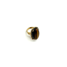 Load image into Gallery viewer, 10k Gold-Filled Tiger&#39;s Eye Ring Size 6
