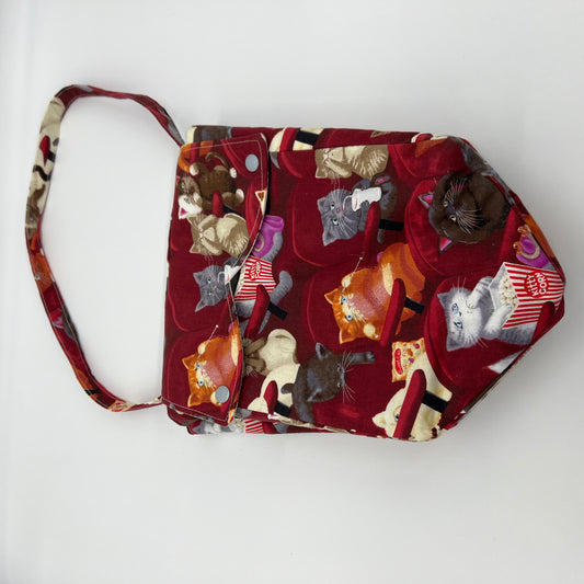 Cats at the Movies Large Project Purse