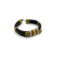 Load image into Gallery viewer, Leather and Brass Bracelet
