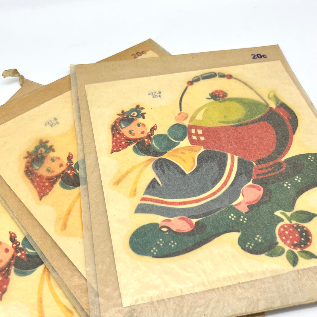 Vintage 'Beauty Spot Decals' by Meyercord Co. Set of 3