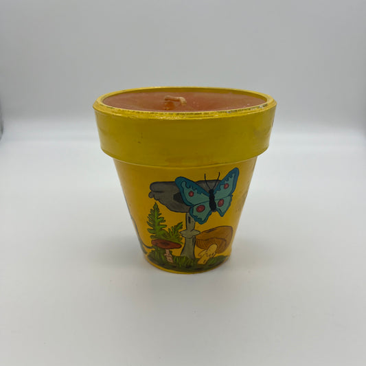 Handpainted Butterfly Candle