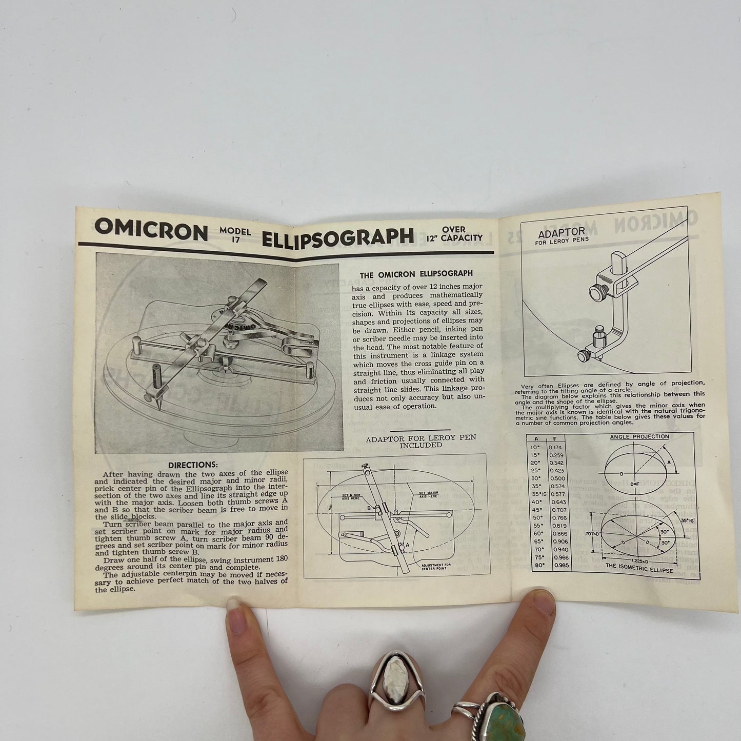 Vintage Drafting Omicron Ellipsograph