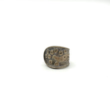 Load image into Gallery viewer, Spoon Ring with Seal and Alphabet Balls signed &#39;Rudd Epns&#39;
