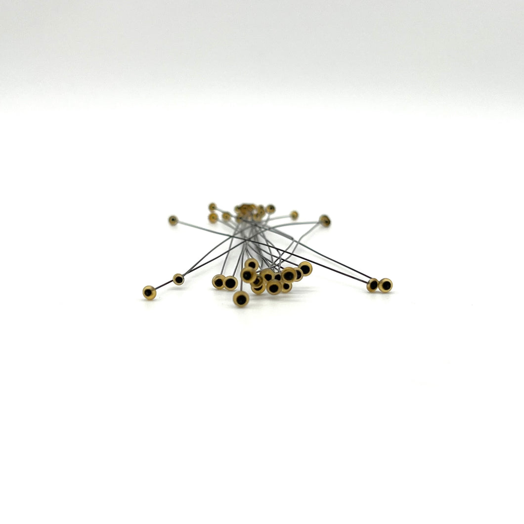 Tiny Amber Glass Doll Eyes